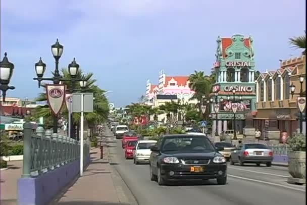 Oranjestad město Aruba — Stock video