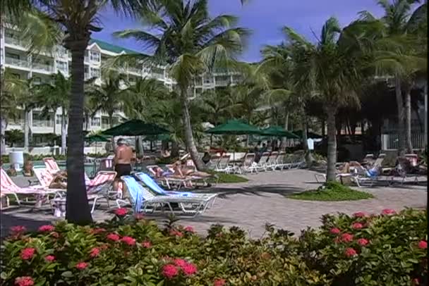 Marriott otel yüzme havuzunda — Stok video