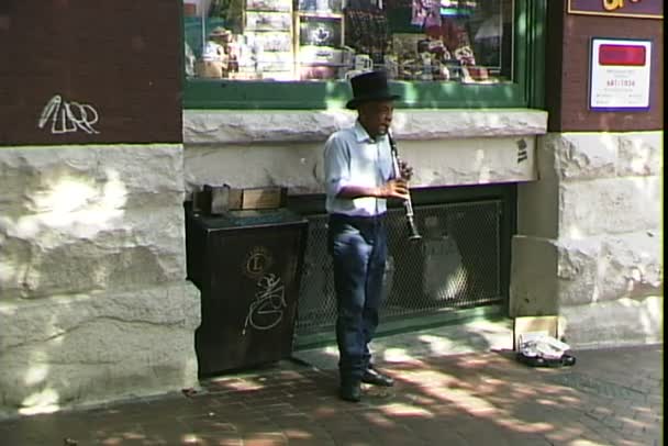 Música de rua em Vancouver — Vídeo de Stock