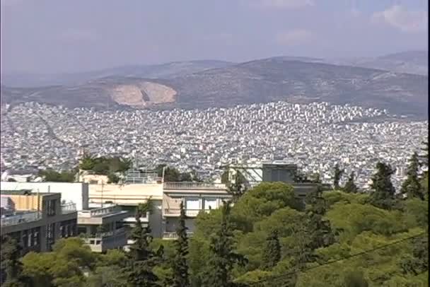 Vista da cidade de Atenas — Vídeo de Stock