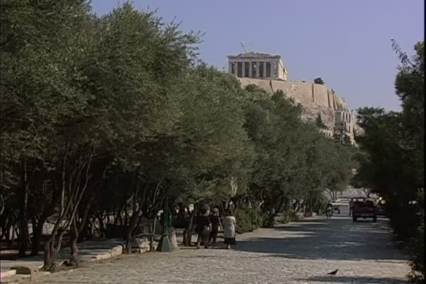 Akropolis von Athen in Griechenland — Stockvideo