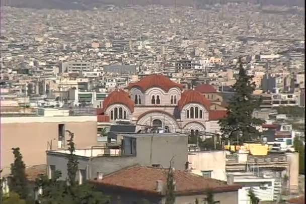 Собор Митрополи в Афинах — стоковое видео