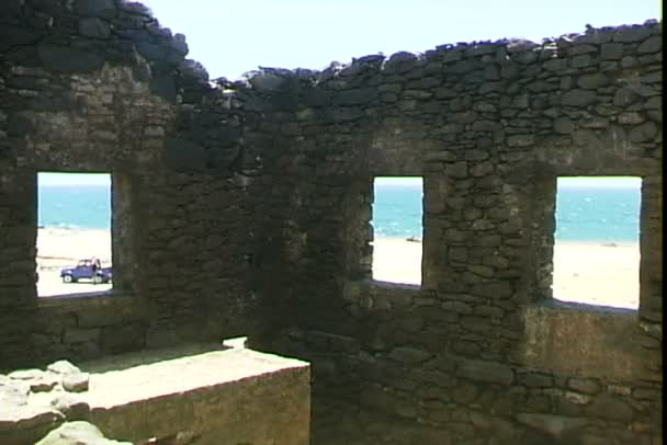 Ruinas de mina de oro en Aruba — Vídeos de Stock