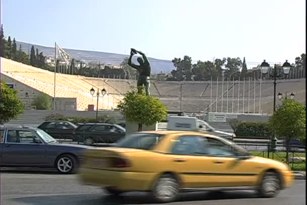 Estadio Olímpico de 1986 año de construcción en Atenas — Vídeo de stock