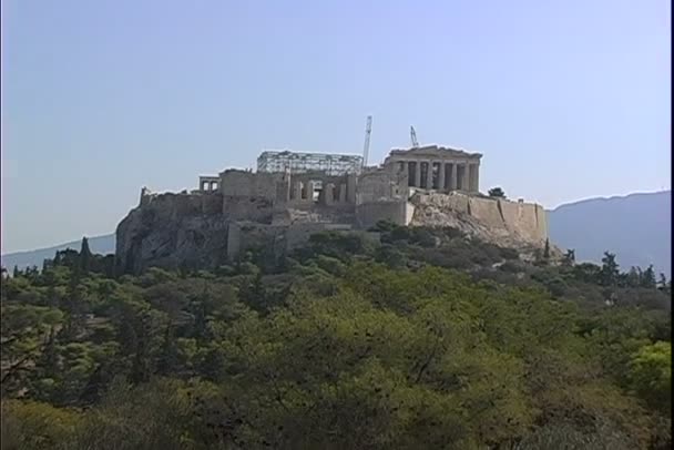 Ακρόπολη των Αθηνών στην Ελλάδα — Αρχείο Βίντεο