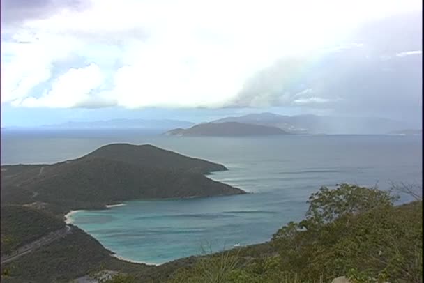 カリブ海の島の上の嵐 — ストック動画