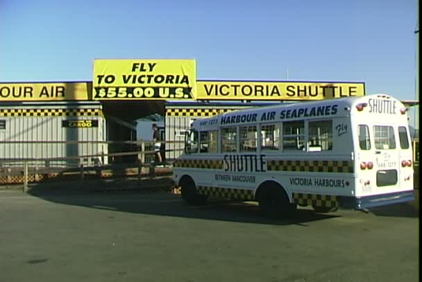 Entrada al puerto de Victoria en Canadá — Vídeos de Stock