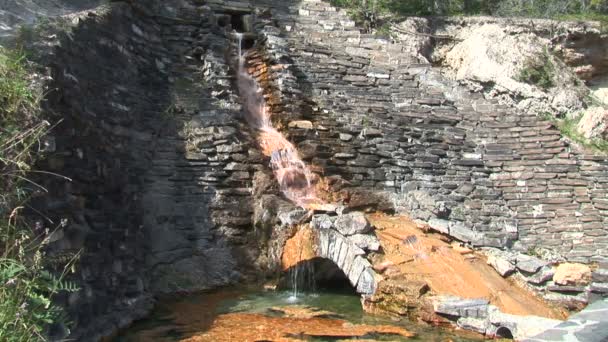 Waterfall in Banff Hot Springs — Stock Video