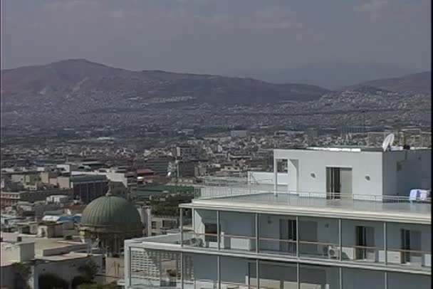 Vista de la ciudad de Atenas — Vídeos de Stock