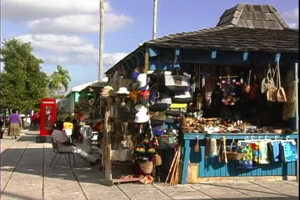 Mercado de palha nas ilhas das Bahamas — Vídeo de Stock