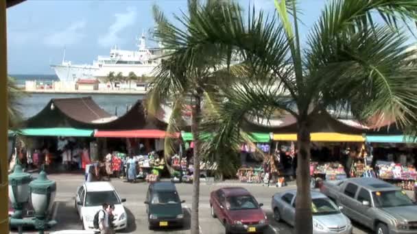 Straw Market on Aruba — Stock Video