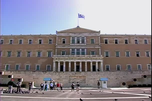 Budynek Parlamentu w Atenach — Wideo stockowe