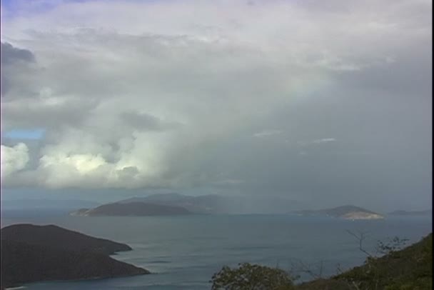 Sturm über Karibik-Insel — Stockvideo