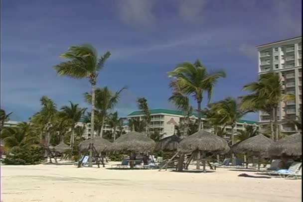 Het Marriott Aruba Ocean Club — Stockvideo