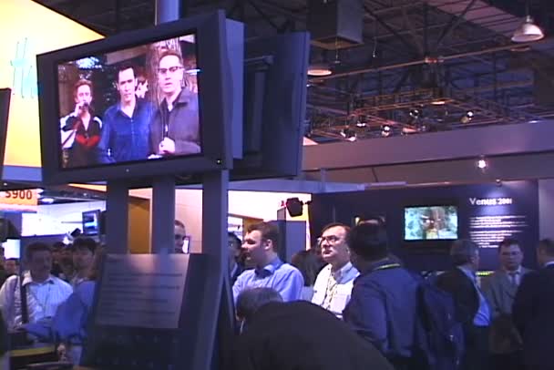 NAB Show exhibition in Las Vegas Convention Center — Stock Video