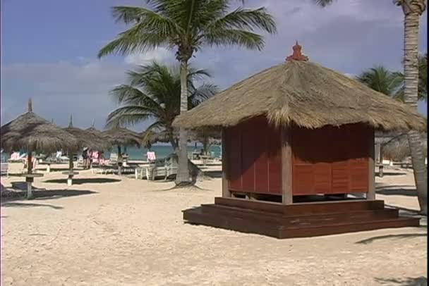 Praia de areia em Aruba — Vídeo de Stock