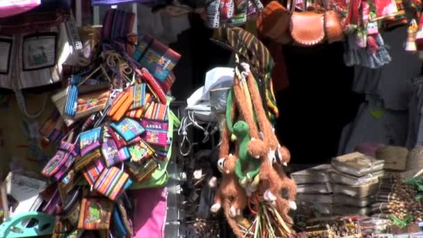 Mercado de paja en Aruba — Vídeos de Stock