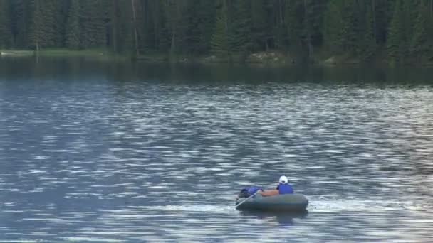 Rafters en Johnson Lake — Vídeos de Stock