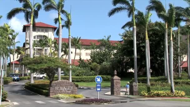 Hyatt Hotel på Aruba — Stockvideo