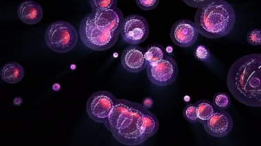 Bir cam parlak topları kabarcık ve çerçeveli