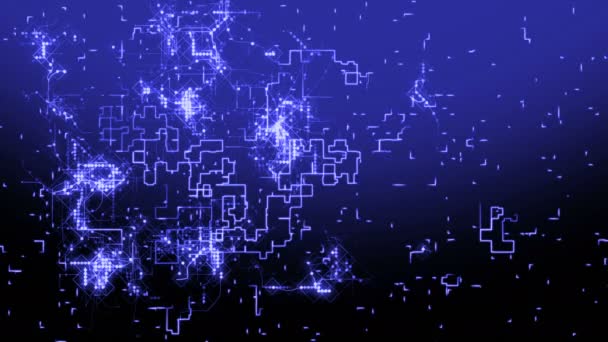 Animation bleue de la grille numérique 