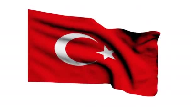 Bandera de Turkey — Vídeos de Stock