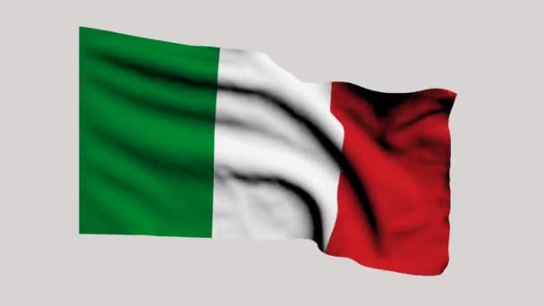 Flagge Italiens — Stockvideo