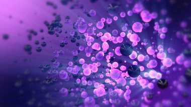 Soyut parlak küreler