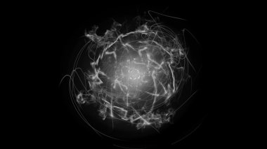 Siyah-beyaz soyut çizgi enerji ile Shockwave