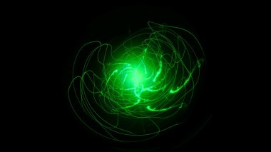 Yeşil soyut hat enerji ile Shockwave