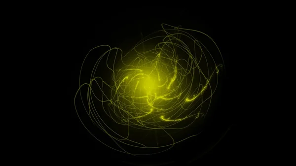 Energetickou žlutá abstraktní linie s Shockwave — Stock fotografie