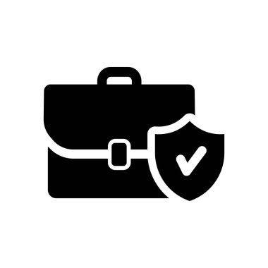 İş Güvencesi Simgesi Düz Vektörü. Temiz ve minimal grafik tasarımı.