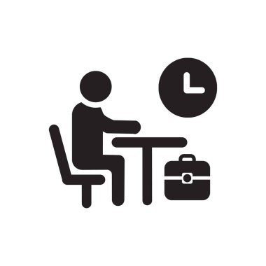 Çalışma Takımı Simge Düz Vektörü. Temiz ve minimal grafik tasarımı.