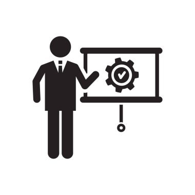 Sunum Ürün Simgesi Düz Vektörü. Temiz ve minimal grafik tasarımı.