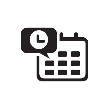 Ödeme Tarihi Simge Düz Vektörü. Temiz ve minimal grafik tasarımı.