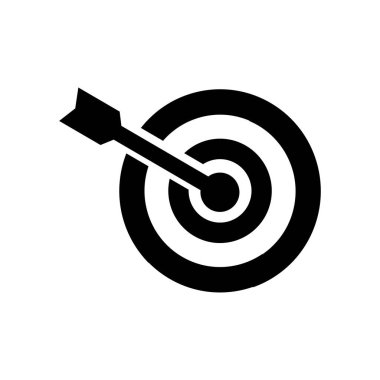 Hedef Simge Düz Vektörü. Temiz ve minimal grafik tasarımı.