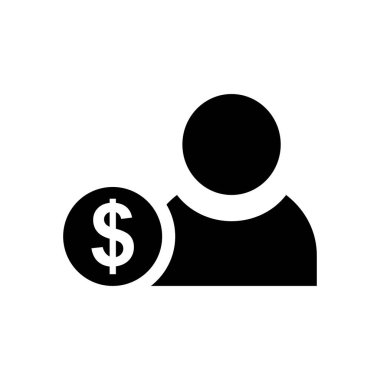 Yatırımcı Simgesi Düz Vektörü. Temiz ve minimal grafik tasarımı.