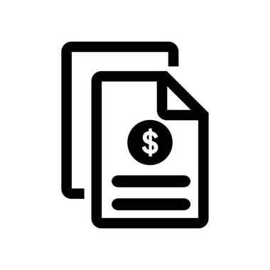 Belge İş Simgesi Düz Vektörü. Temiz ve minimal grafik tasarımı.