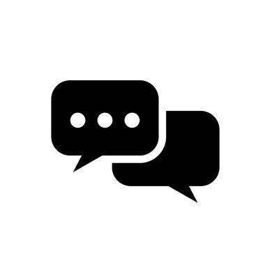 Sohbet Simgesi Düz Vektörü. Temiz ve minimal grafik tasarımı.
