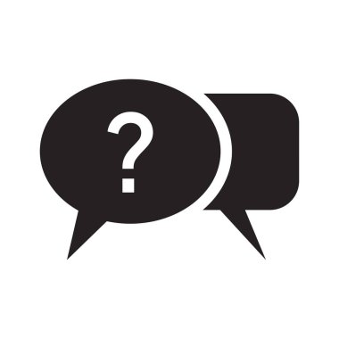 Faq Simgesi Düz Vektörü. Temiz ve minimal grafik tasarımı.