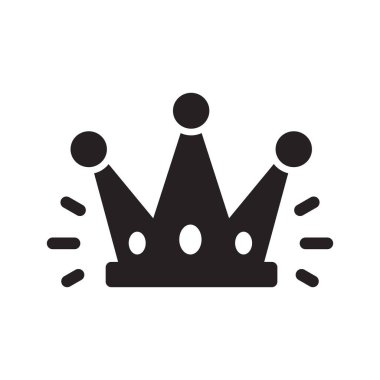 Crown Icon Düz Vektörü. Temiz ve minimal grafik tasarımı.