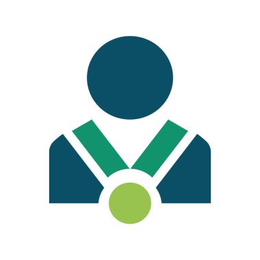 Kazanan Simge Düz Vektörü. Temiz ve minimal grafik tasarımı.