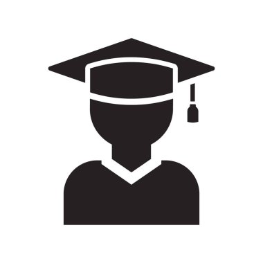 Simge Düz Vektörü olarak mezun ol. Temiz ve minimal grafik tasarımı.