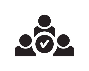 İşbirliği Simgesi Düz Vektörü. Temiz ve minimal grafik tasarımı.