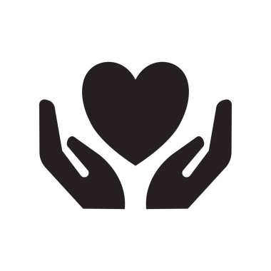 Merhamet Simgesi Düz Vektörü. Temiz ve minimal grafik tasarımı.