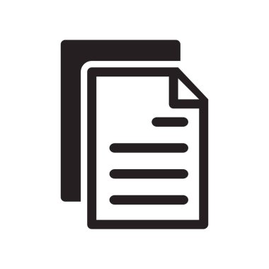 Dosya Belgesi Simgesi Düz Vektörü. Temiz ve minimal grafik tasarımı.