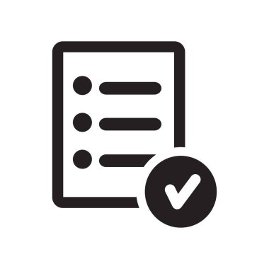 Proje Yönetimi Simgesi Düz Vektörü. Temiz ve minimal grafik tasarımı.