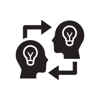 Fikir Simgesi Düz Vektörü 'nü paylaş. Temiz ve minimal grafik tasarımı.