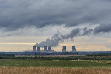 Rivne Nükleer Santrali, Varash, Rivne Oblastı, Ukrayna. Elektrik ve termal enerji üretimi. Güç üretimi.