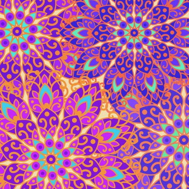 Mandala desen kumaş ya da kağıt üzerine basım için.